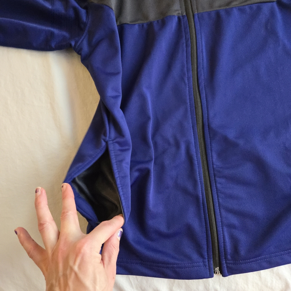 AND1 Men's Blue and Gray Colorblock Full-Zip Track Jacket - Picture 9 of 12